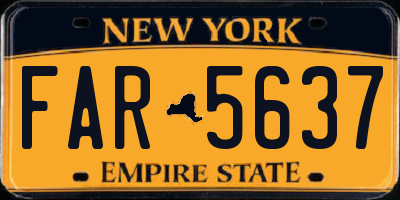 NY license plate FAR5637