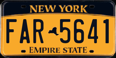 NY license plate FAR5641