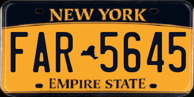 NY license plate FAR5645