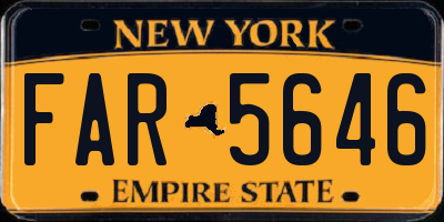 NY license plate FAR5646