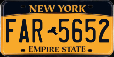 NY license plate FAR5652