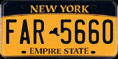 NY license plate FAR5660