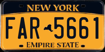 NY license plate FAR5661