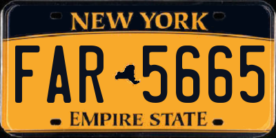 NY license plate FAR5665