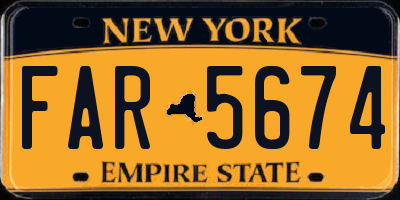 NY license plate FAR5674