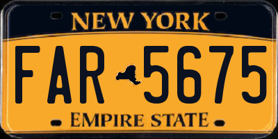 NY license plate FAR5675