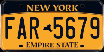 NY license plate FAR5679