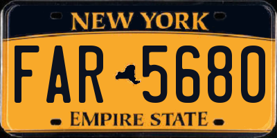 NY license plate FAR5680