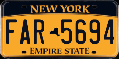 NY license plate FAR5694