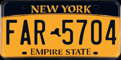 NY license plate FAR5704