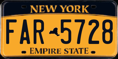 NY license plate FAR5728