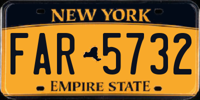NY license plate FAR5732