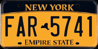 NY license plate FAR5741