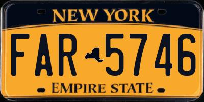NY license plate FAR5746