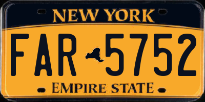 NY license plate FAR5752