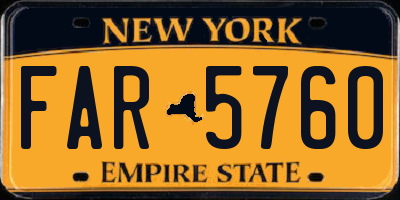 NY license plate FAR5760