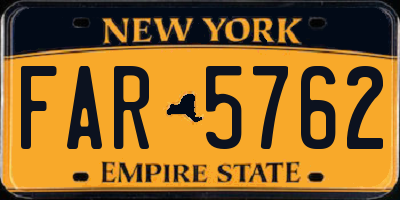 NY license plate FAR5762