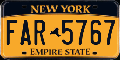 NY license plate FAR5767
