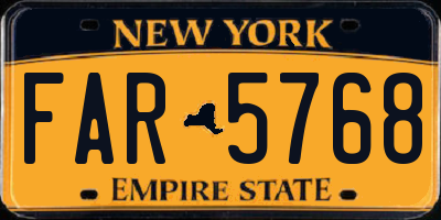 NY license plate FAR5768