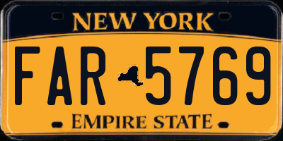 NY license plate FAR5769