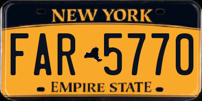 NY license plate FAR5770