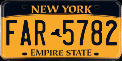 NY license plate FAR5782