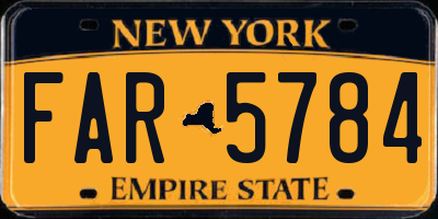 NY license plate FAR5784