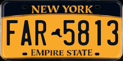 NY license plate FAR5813