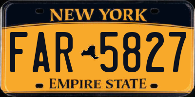 NY license plate FAR5827