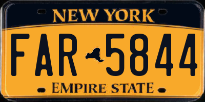 NY license plate FAR5844