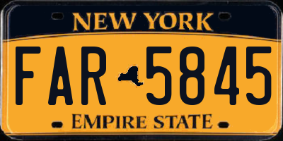 NY license plate FAR5845