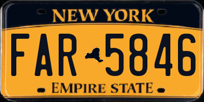 NY license plate FAR5846
