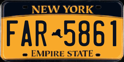 NY license plate FAR5861