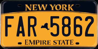 NY license plate FAR5862