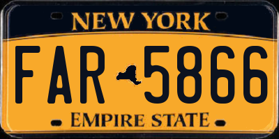 NY license plate FAR5866