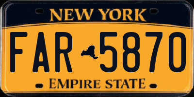 NY license plate FAR5870
