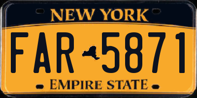 NY license plate FAR5871