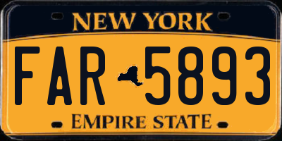NY license plate FAR5893