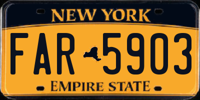 NY license plate FAR5903