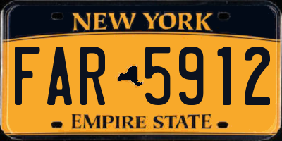 NY license plate FAR5912