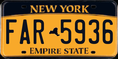 NY license plate FAR5936