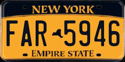 NY license plate FAR5946