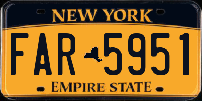 NY license plate FAR5951