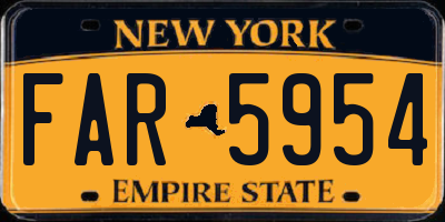NY license plate FAR5954