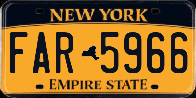 NY license plate FAR5966