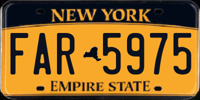 NY license plate FAR5975