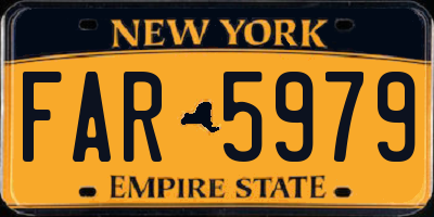 NY license plate FAR5979
