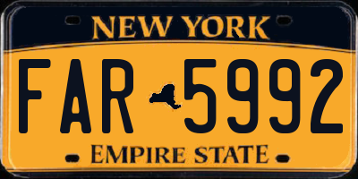 NY license plate FAR5992