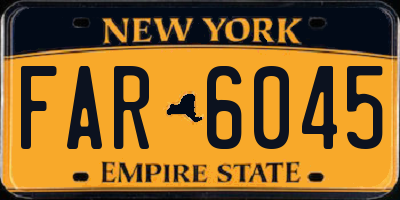 NY license plate FAR6045