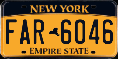 NY license plate FAR6046